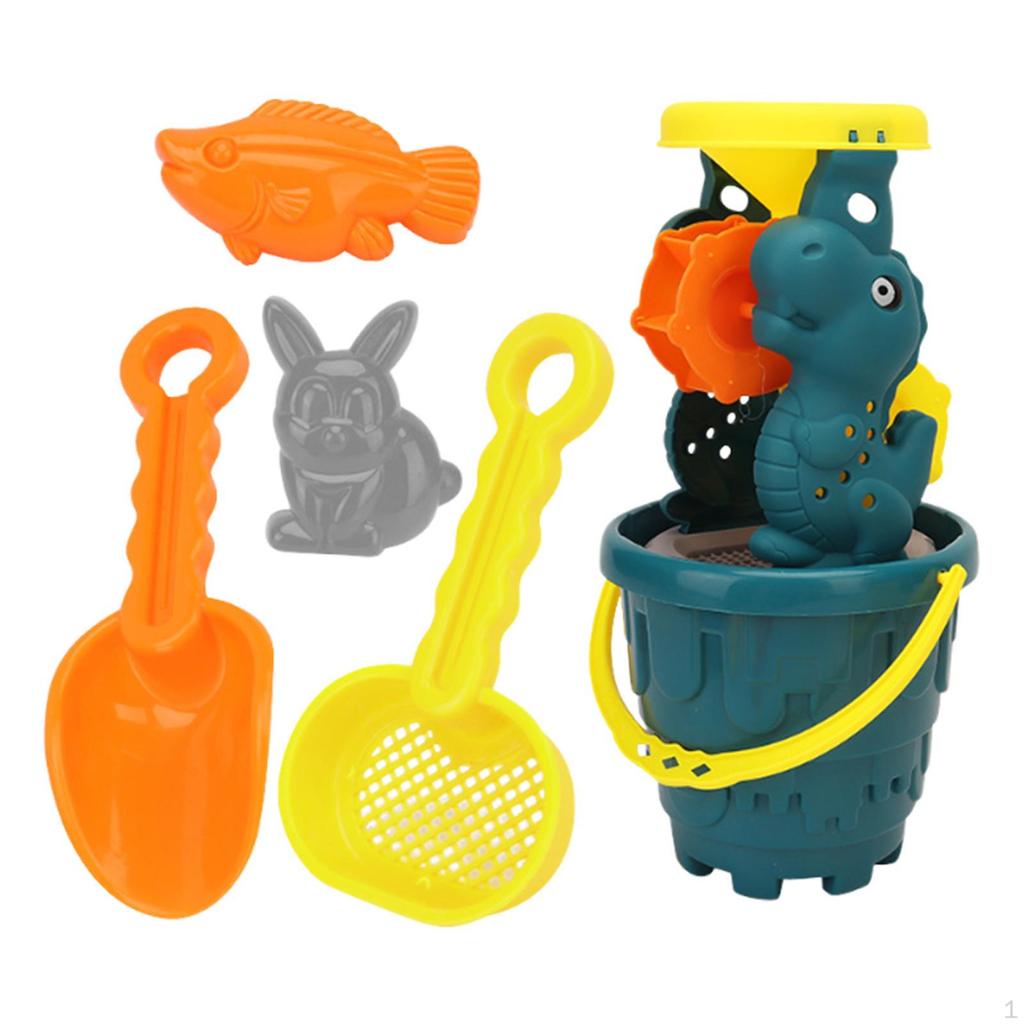 Ensemble de Jouets de Plage pour Enfants Bac à Sable Extérieur Cadeaux d'Anniversaire Voyage Portable Garçons Filles Seau Léger