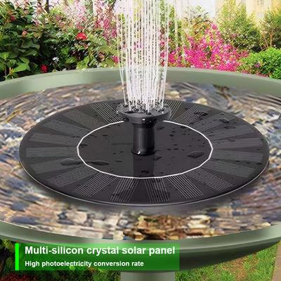 1.2W Solar Powered Water Fountain Pump No Battery Solar Fountain Pump Solar Powered Water Fountain for Pond Patio Garden Outdoor