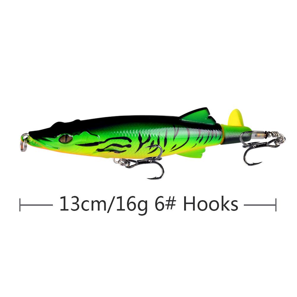 New Best-selling Propeller Tractor Popper Floating Pencil Lure Topwater Live Bait ABS 13 Cm / 16 G