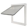 Pet Flap Door Noiseless 2 Way Weather Resistant Interior Exterior Cat Dog Door for Pet Crate