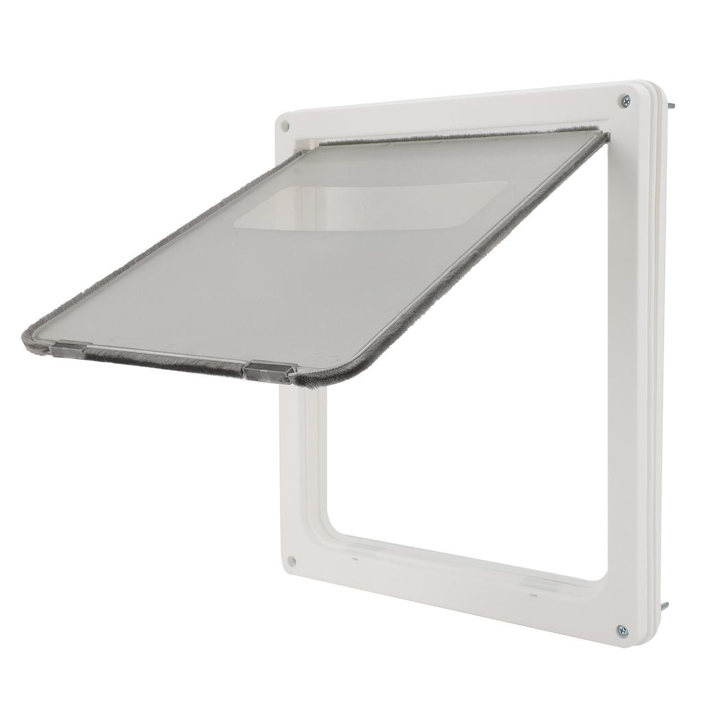 Pet Flap Door Noiseless 2 Way Weather Resistant Interior Exterior Cat Dog Door for Pet Crate