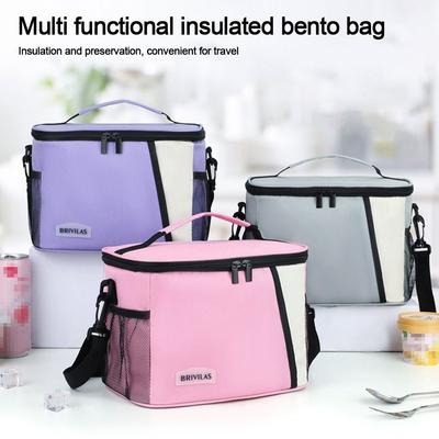 Creative Large Capacity Insulated Lunch Bag Reusable Food Drink Storage Women's Casual Handbag Waterproof Camping Picnic Bag