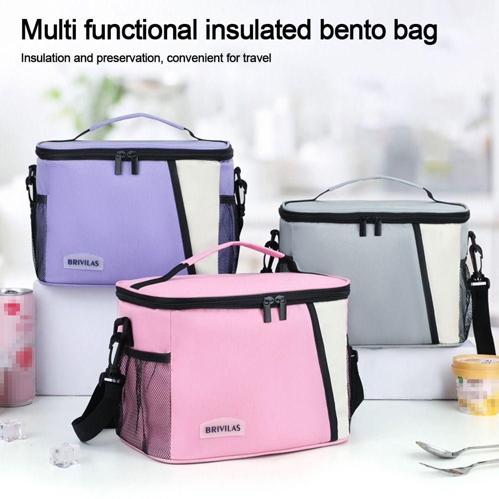 Creative Large Capacity Insulated Lunch Bag Reusable Food Drink Storage Women's Casual Handbag Waterproof Camping Picnic Bag