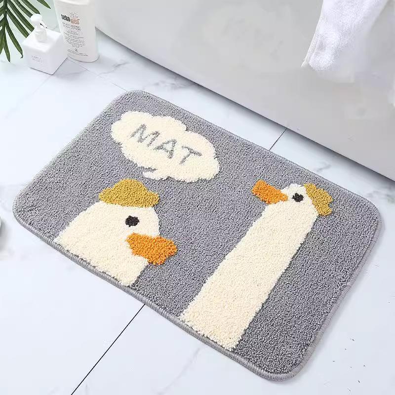 Adorable Imitation Cashmere Absorbent Bathroom Mat Carpet for Bedroom & Toilet