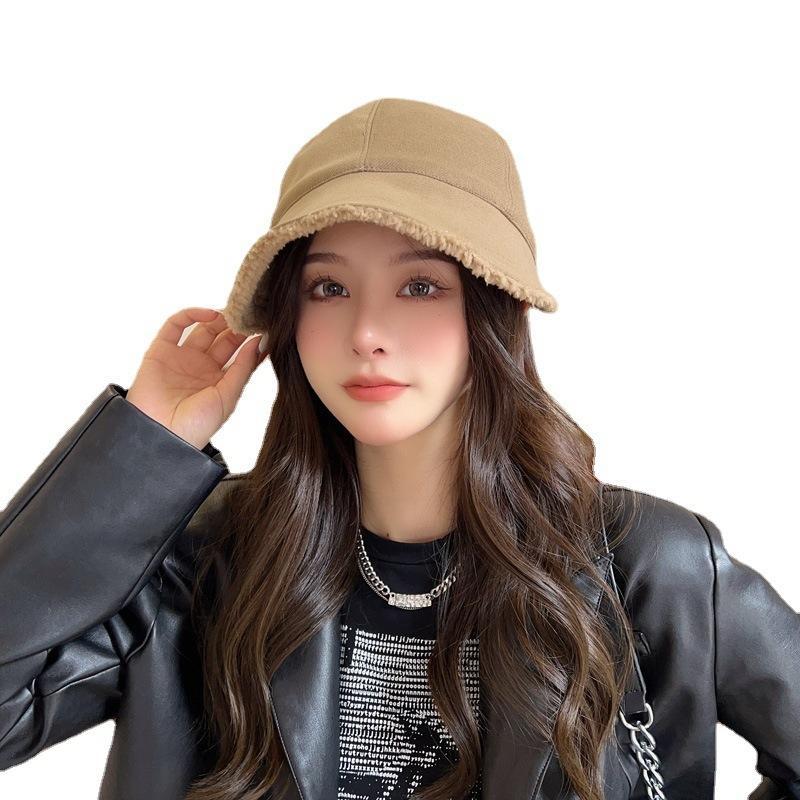 Hat Winter Women'S Warm Fleece Bucket Hat Double-Sided Can Wear Equestrian Hat Casual Versatile Cap