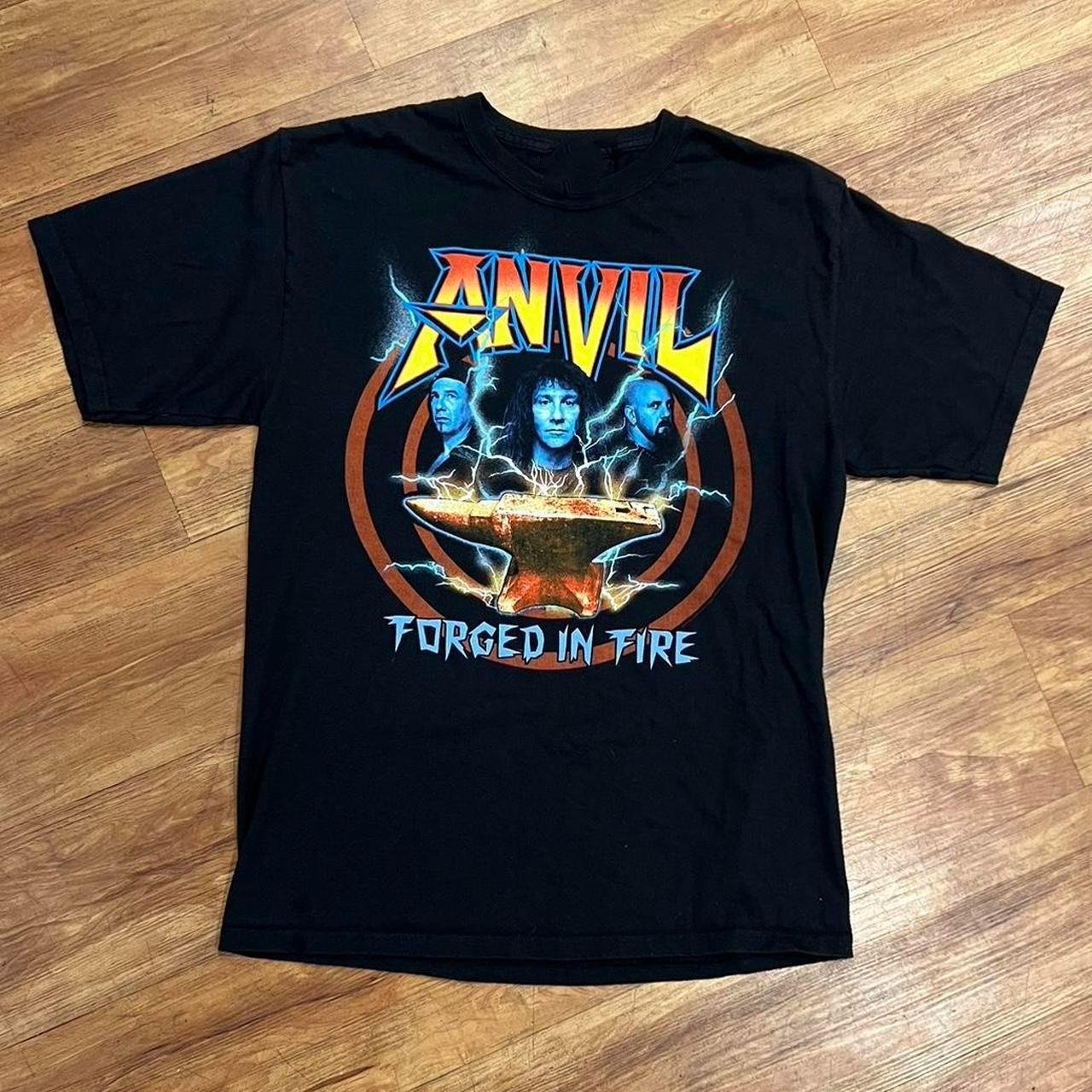 Anvil Band Forged in Fire Album Cotton Black T Shirt TR758 XXXXL