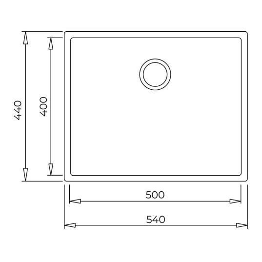 Spüle - TEKA - Quadratisch 50x40 - Tegranit - Weiß - Unterbau