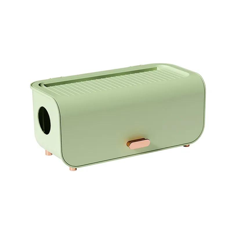Desktop Cable Storage Box Power Line Storage Case Dustproof Waterproof Charger Socket Organizer Wire Case Cable Winder Organizer