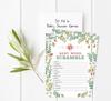 Inkdotpot Set Of 50 Baby ShowerA  Word ScrambleA  Game Cards Gender Neutral Floral Party Supplies-Fun Baby Shower Game