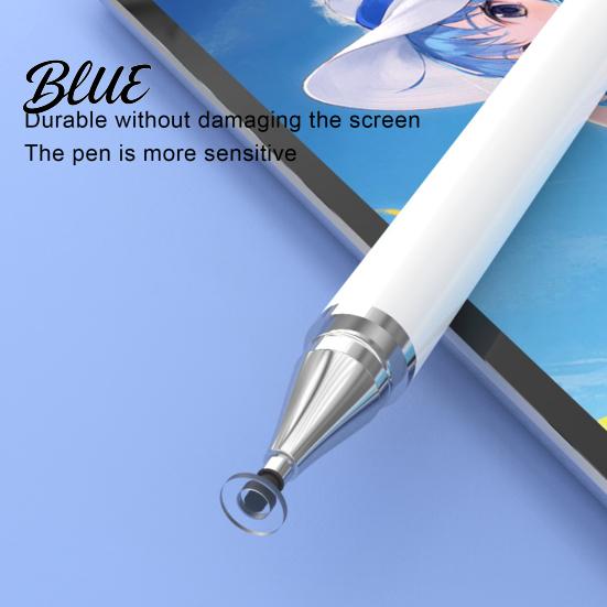 Stilo ad Alta Sensibilità Penna a Doppia Punta per Touchscreen Punta a Disco e in Silicone 2-in-1 Penna Touch Universale per Tablet Capacitivo Tavoli Telefoni