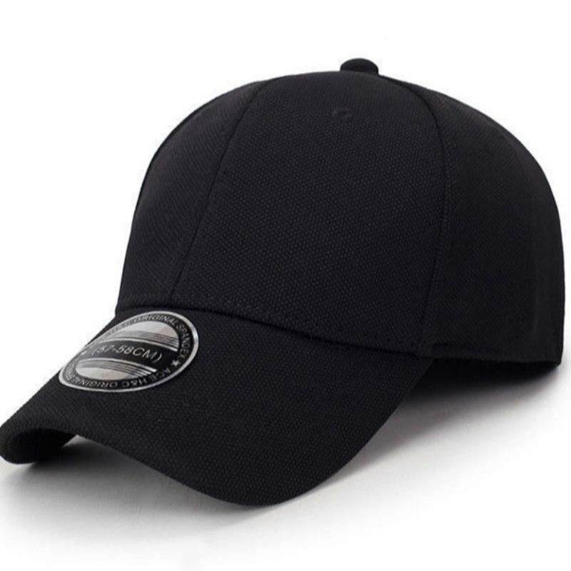 Casual fashion Solid color Baseball Cap Fitted fully enclosed unisex cap Outdoor Black Quick Recovery Sport sun protection hat