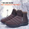 New Men Boots Winter Work Shoes For Men Warm Men Winter Boots Chunky Shoes Man Sneakers Waterproof Man Cotton Shoes Large Size