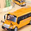 1 Set Bus Car Toy 1:30 Inertia Sliding Campus Bus Car Model Simulation Sound And Light Music Educational Toys Children'S Gift