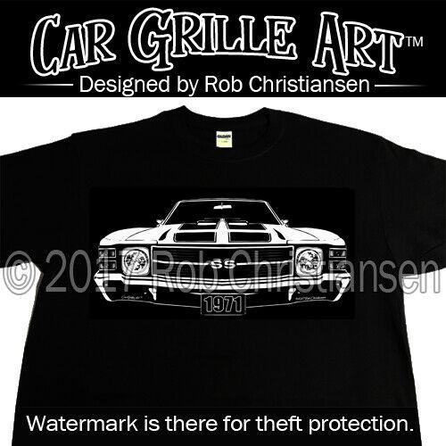 

Car Grille Art™ T-Shirt 1971 Chevelle Ss 71 El Camino Tee Shirt