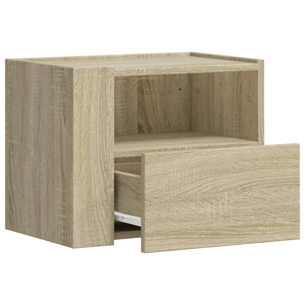 Wall Mounted Nightstand Sonoma Oak 45 x 30 x 35 cm