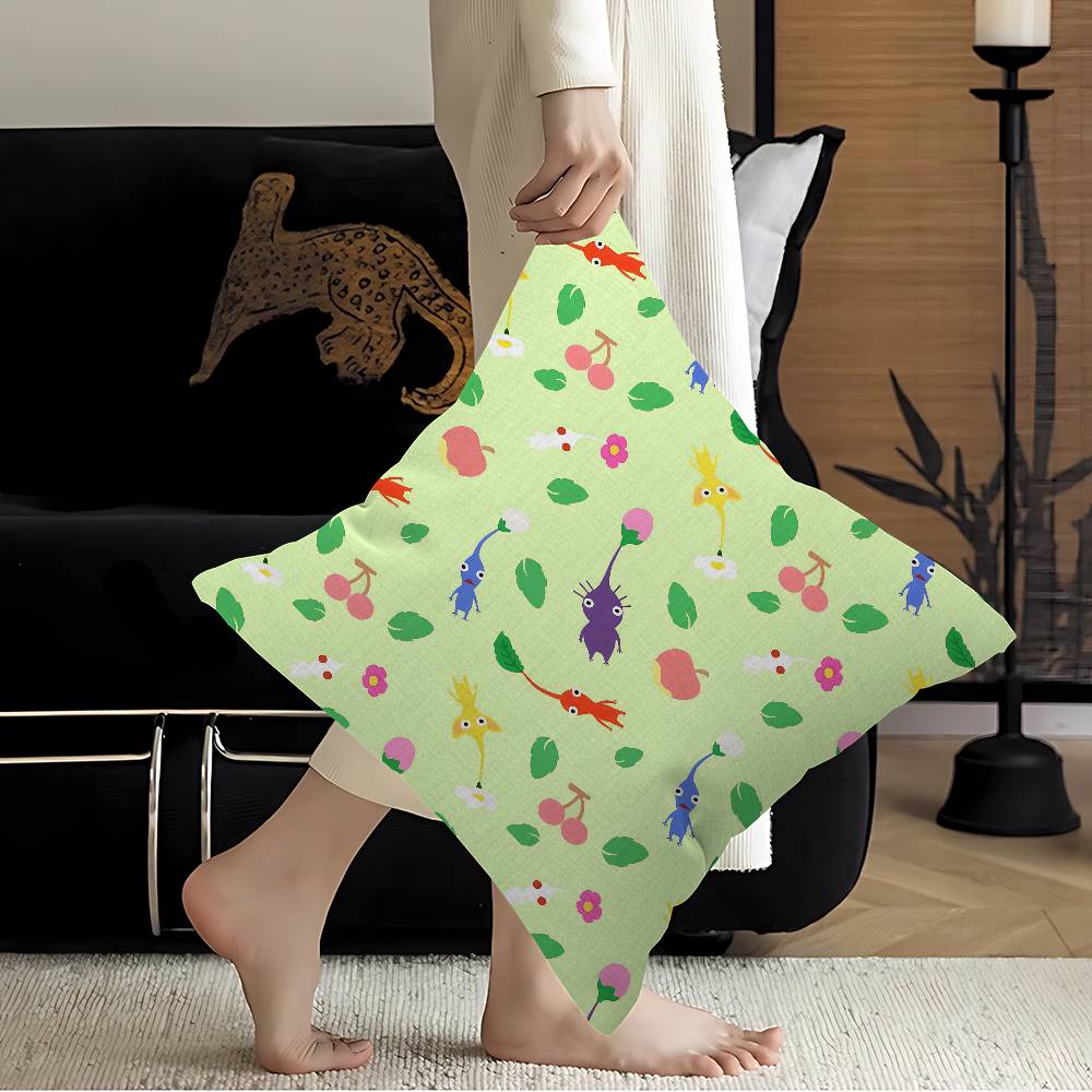 Classic Animation Pikmin Pillow Cushion Cover Pillowcase Living Room Sofa Home Decor