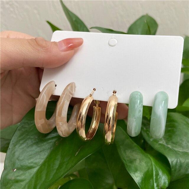 Fashion Pearl Hoop Earrings Set For Women Trendy Gold Butterfly Big Hoop Earrings Brincos Jewelry Gift