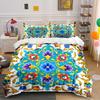 Floral Mandala Pattern Design Bedding Duvet Cover Set Duvet Cover Pillowcases (1*Duvet Cover 2*Pillowcases, Without Duvet Insert)