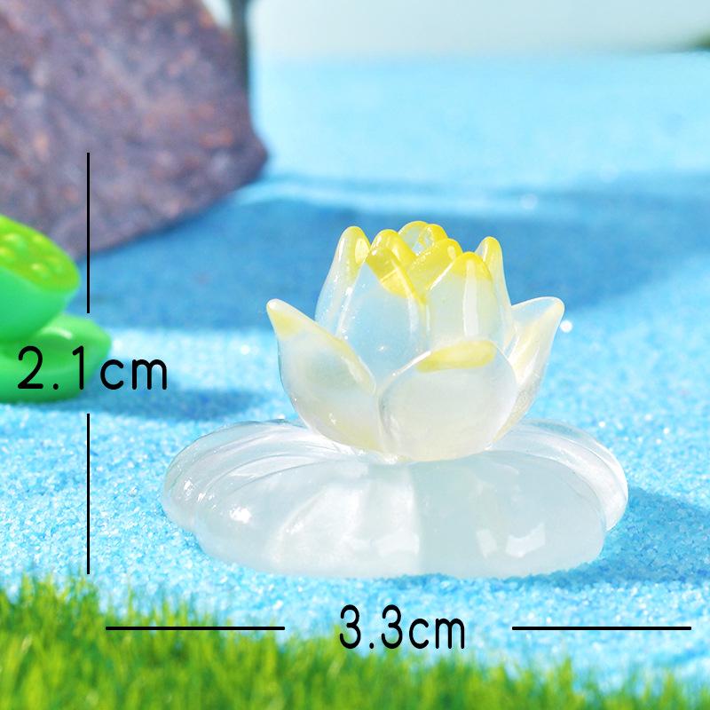 

Имитация Светящийся Полуоткрытый Лотос Экологический Аквариум для Рыбок Аквариум Украшение Смола Аксессуар Выставочный Экспонат жёлтый