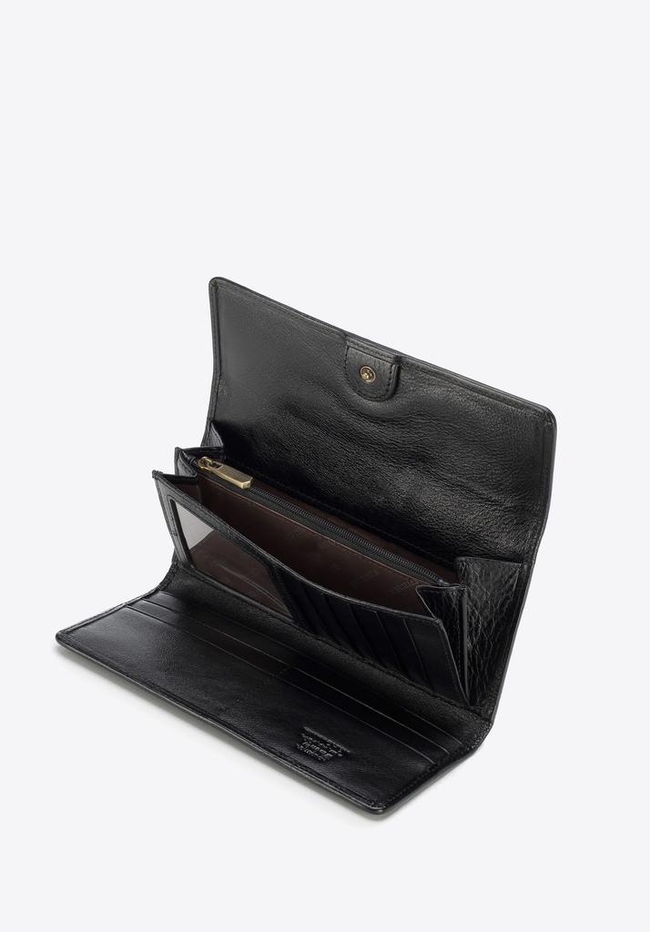 Wittchen Woman Large Foldable Wallet Made Of Patent Leather, Black Patent Leather