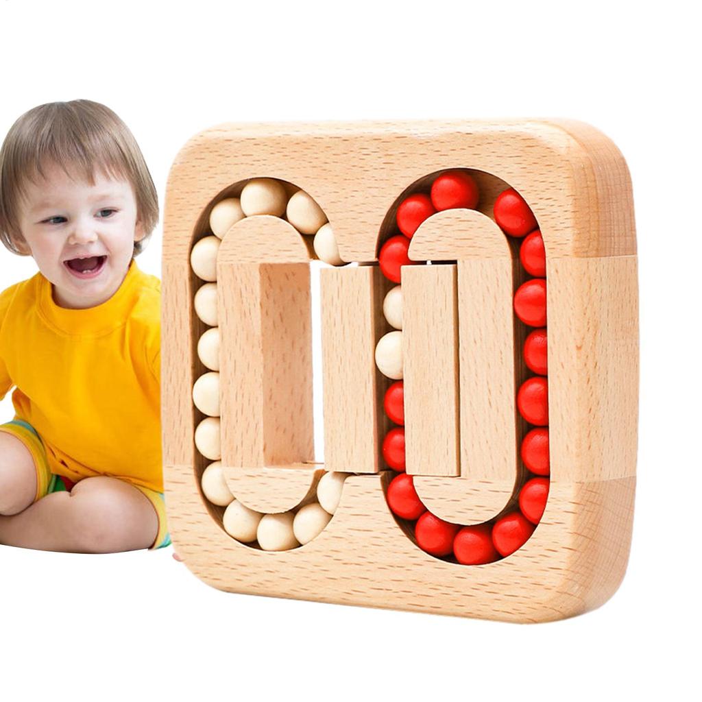 Rotating Magic Bean Fingertip Toy Wood Puzzles Brain Teaser Fidget Anxiety Stress Relief Toys Fun Gifts For Adults And Kids