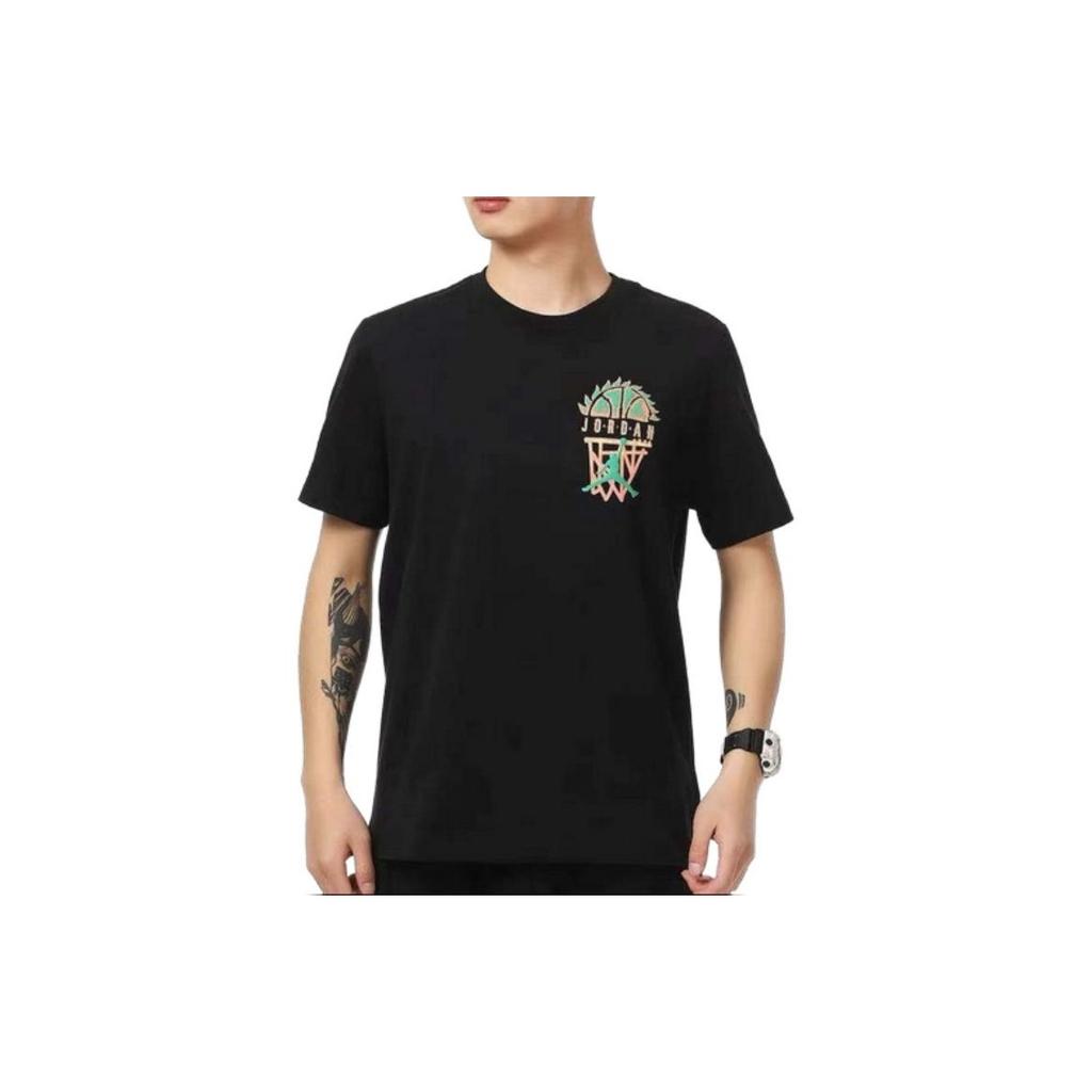 Air Jordan DNA Casual Sport Knit Crew Neck Short Sleeve T-Shirt Men Tops Black CZ8060-010