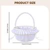 Wedding Flower Girl Basket Elegant with Lace Ceremony Western Decoration for