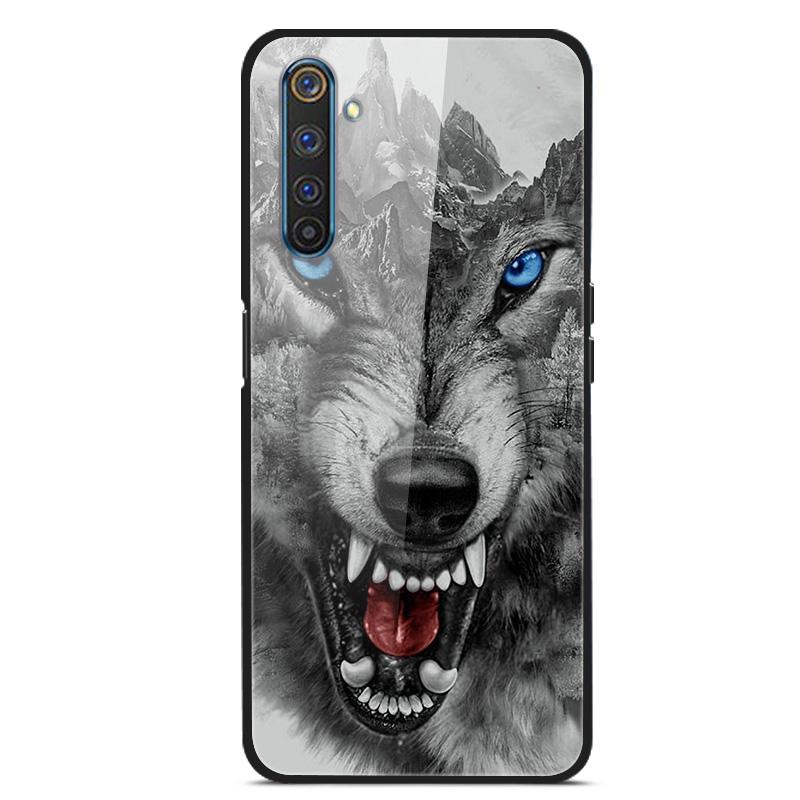 Para OPPO Realme 6 pro Fundas Vidrio Templado Cubierta Trasera del Teléfono para Realme 6pro Fundas con Parachoques de Silicona coque en Realme6 6S 6 s 6i
