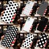 Black And White Polka Dot Case Cover For OPPO Reno 5 Lite A52 A72 A94 A74 A54 A15 A83 A1K A5 A9 A31 A53 2020 Fundas