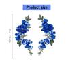 1 Pair Flower Fabric Applique Sewing Embroidery Patches Flower Embroidered Patches for Clothes Jeans Jackets Decoration