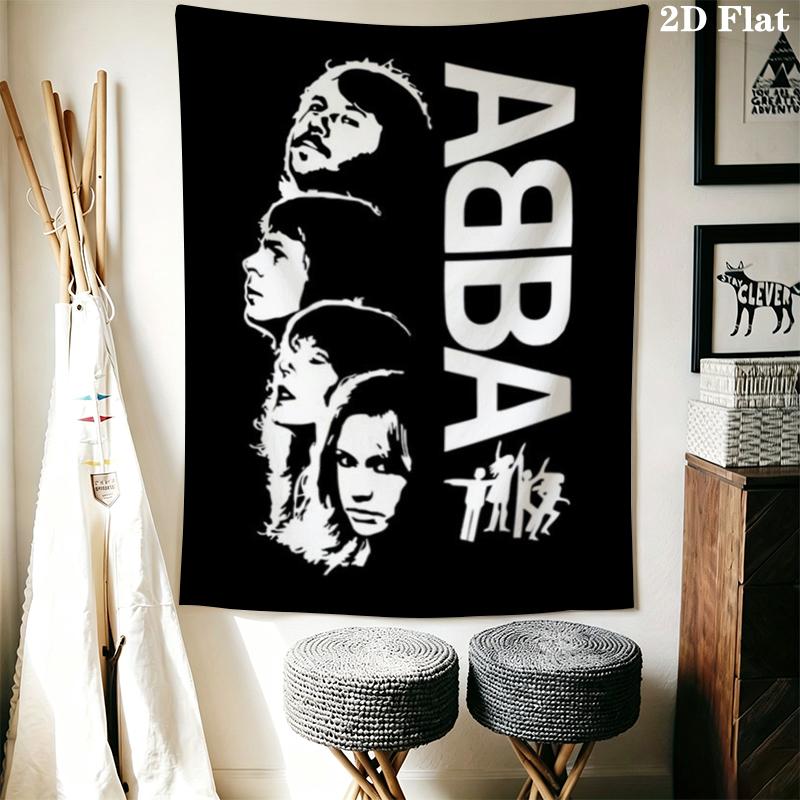 ABBA Wall Tapestry Aesthetic Wall Hanging Printed Fabric Blanket Decorative Tapestries for Bedroom Living Room Home Decor