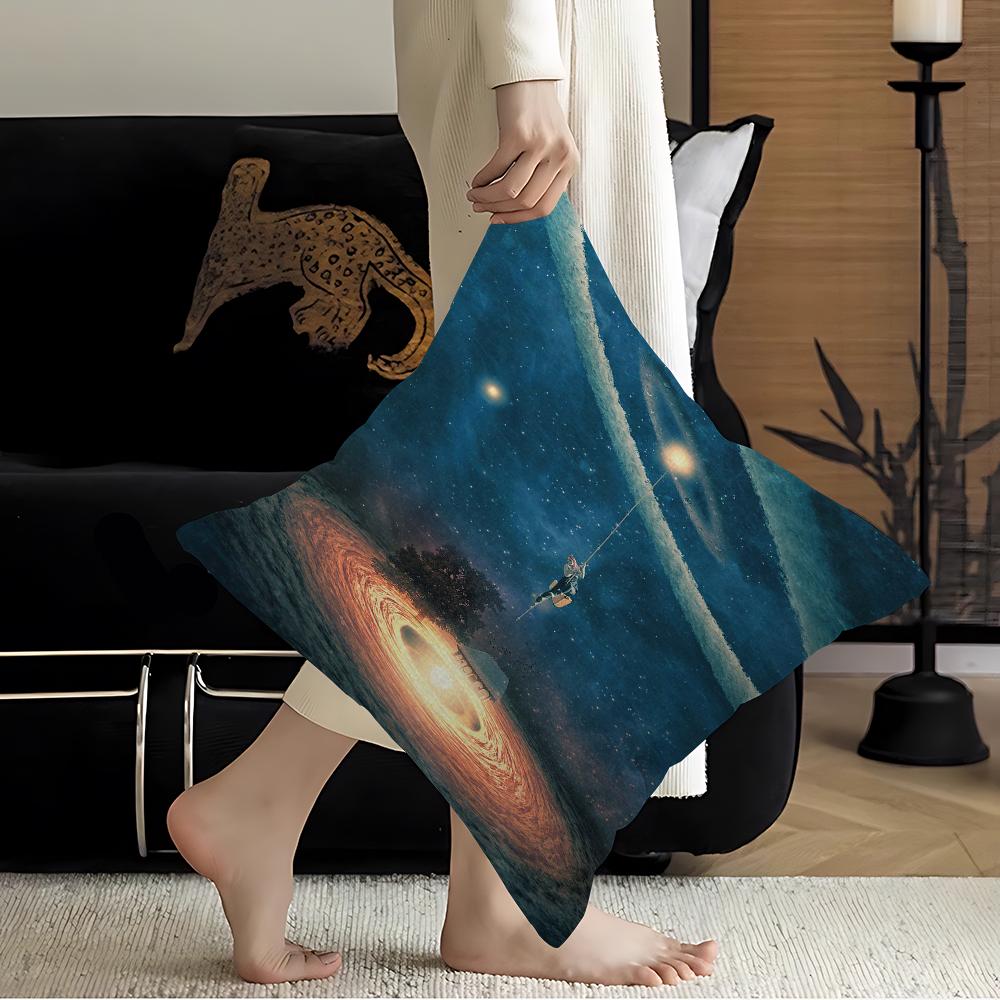 Cosmic Galaxy Decorative Room Aesthetics Pillow Case Home Decor Bedroom Sofa Bed Couch Pillow Cover 45x45