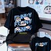2026 Summer Comic Form Crayon Shinchan Image 100 Cotton Printed Oversize Casual Tshirt Adult Children Parentchild Top Y2k
