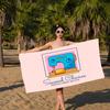 Vintage Sewing Machine Beach Towel Colorful Bath Towels for Girl Microfiber Quick Dry Sand Free Beach Yoga Spa Gym Pool