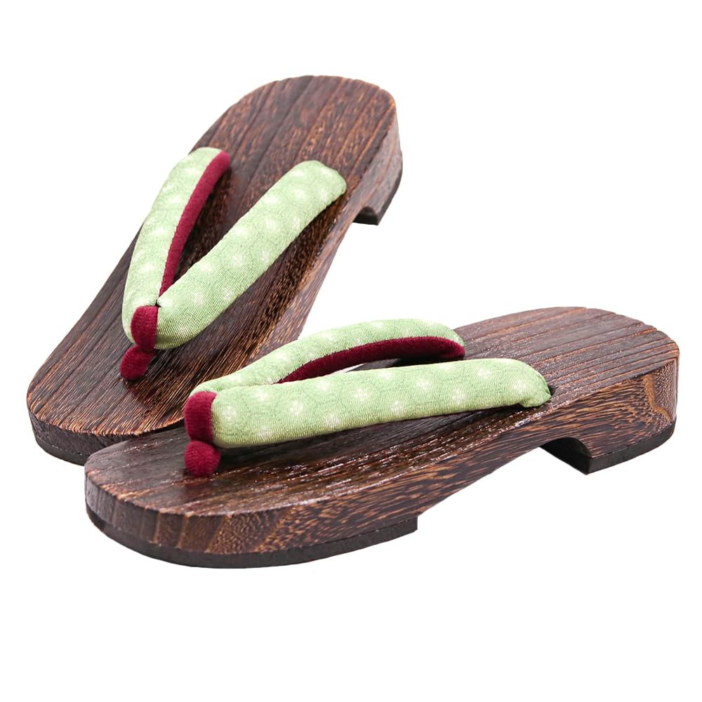 Geta Burnt [KYOETSU] Clogs, Dull, Paulownia, Women's (3 Khaki, one_size)