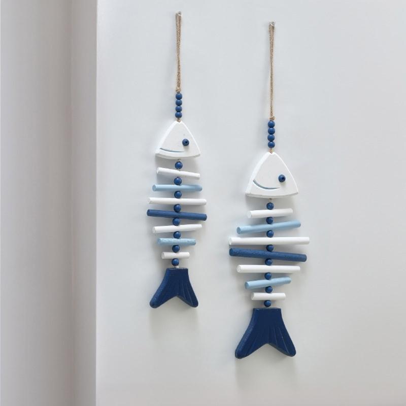 Fish Bone Wind Chimes,Wood Wind Bells for Outside,Fish Windchime,Outdoor Hanging Decors for Patios,Garden,or Cabin Gift