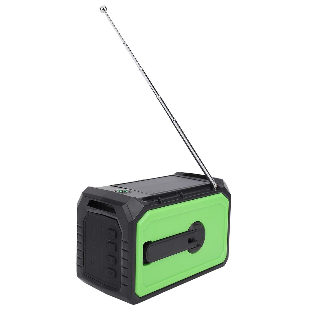 Solar Hand Crank Radio AM FM WB Portable 16000mAh Battery Operated Radio with SOS Flashlight Power B