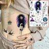 6 fogli di tatuaggi temporanei dello spazio per bambini, adulti, acquerello, astronauta, pianeti, galassia, adesivo per tatuaggi finti per ragazzi e ragazze