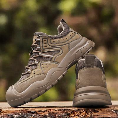 Luxury Brand Man Treking Footwear Version Men Casual Leather Shoes Non-Slip Outdoor Walking Shoes Comfortable Men's Hiking Shoes