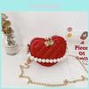Adorable Heart-shaped Mini Crossbody Bag For Kids With Stylish Pearl Handle In Various Colors