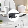 Toilet Paper Holder Stainless Steel Wall Mounted Toilet Roll Storage Holder with Shelf Bathroom Accessories No Drill for cups
