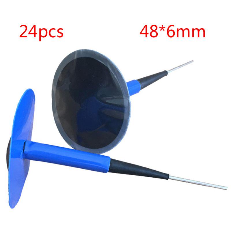 

Заплатка для ремонта проколов грузовых шин, грибовидный инструмент для бескамерных шин для легковых автомобилей, 24 шт. чёрный