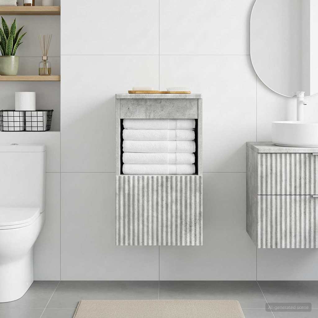 Bathroom Cabinet Concrete Grey 30 x 35 x 50 cm Particleboard