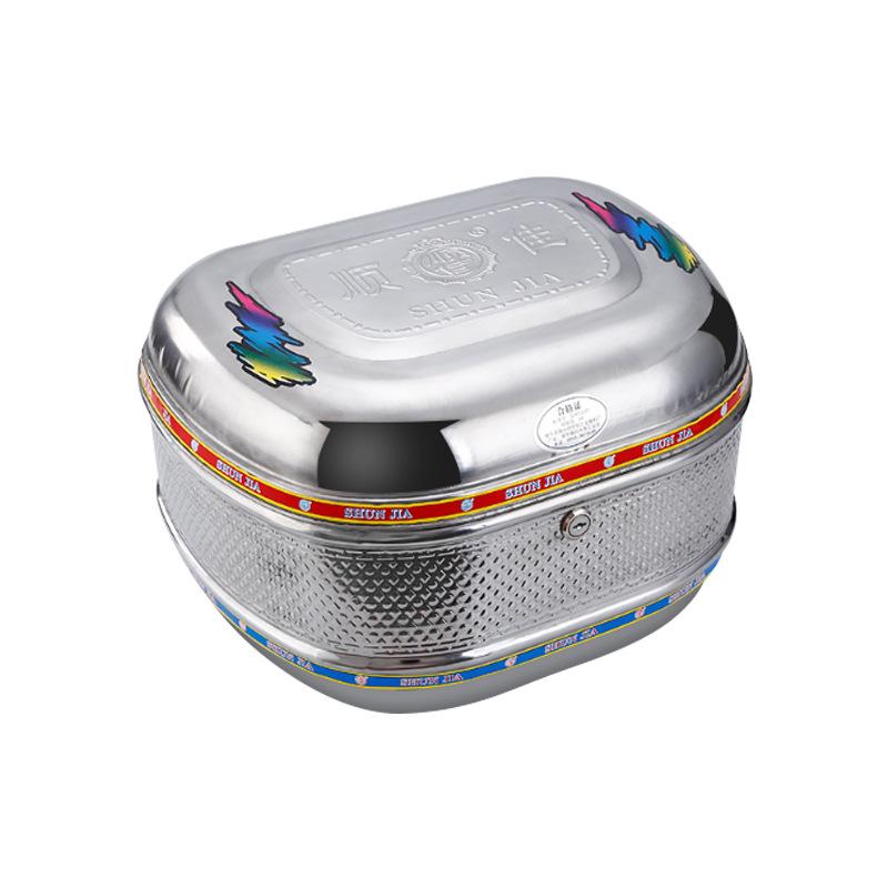 Premium Stainless Steel Motorcycle Tail Box with Thickened Screw Fixing