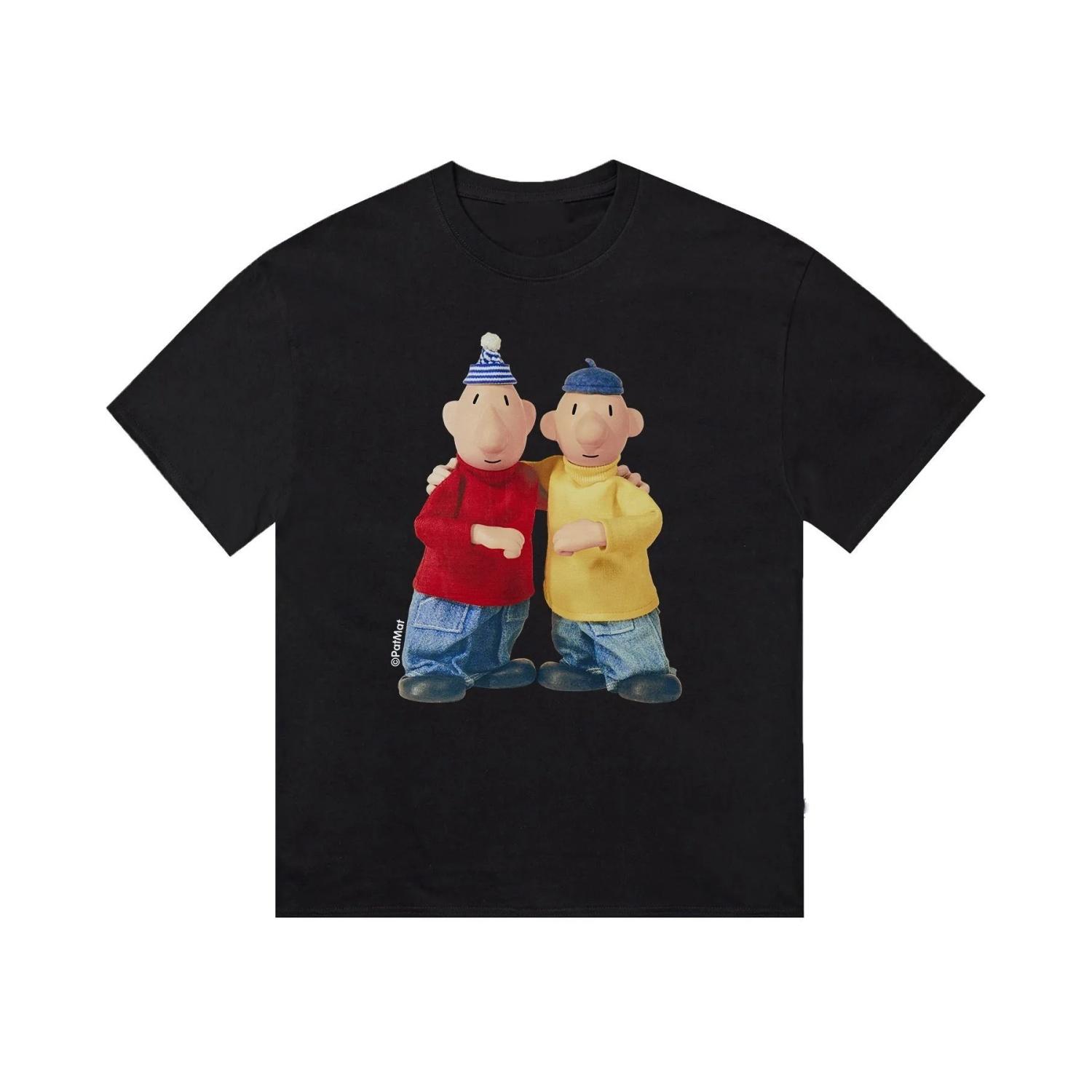 

Anime Character Printing T-shirt Men and Women Summer Cotton Clothing Casual Fashion Round Neck Short Sleeved Tee Streetwear S чёрный