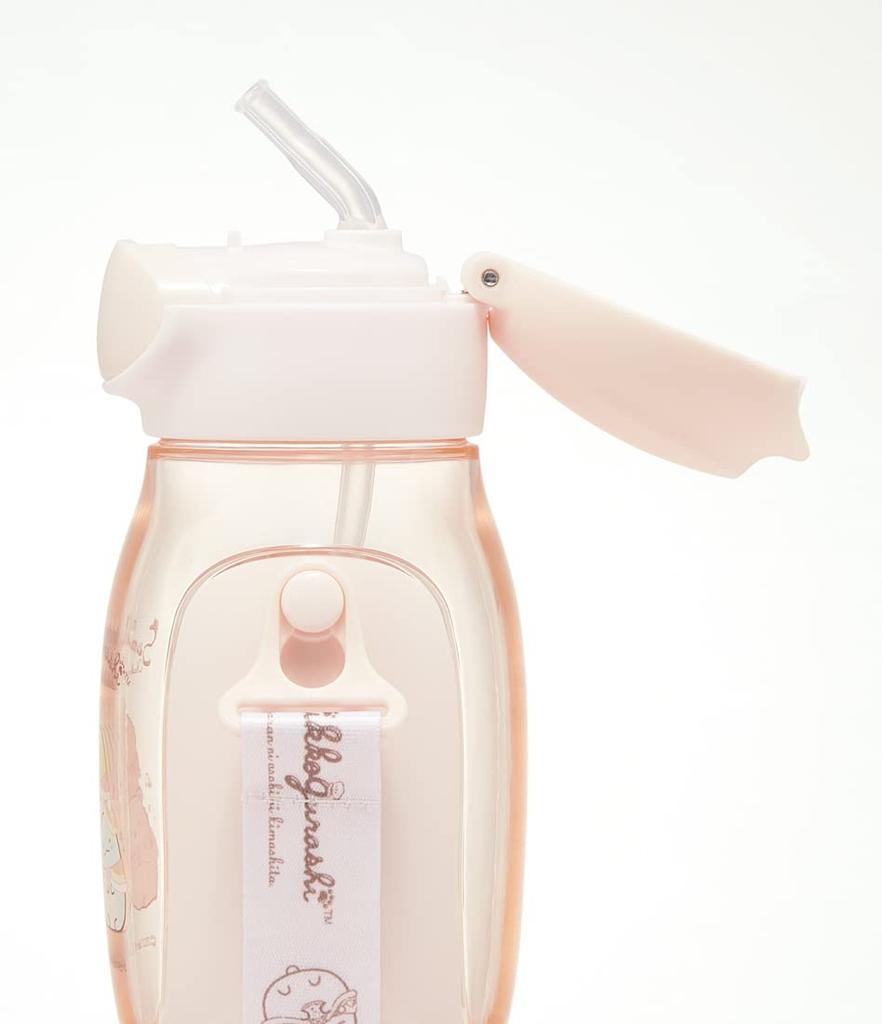 Skater Water Bottle with Straw 530ml Sumikko Gurashi Okaiyasan Straw Water Bottle One Push Girls Children's PDSH6DX-A