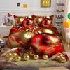 Christmas Digital Printing 3D Printing Polyester Pillowcase Quilt Cover Two or Three-piece Set Is Available