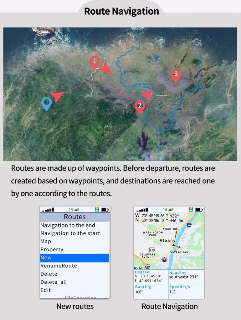 Zhuolin A8 Handheld GPS Locator - English Version, Outdoor Navigator & Latitude/Longitude Measurer