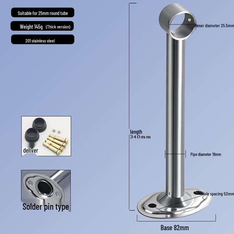 Stainless Steel Ceiling Mounted Clothes Drying Rack Flange Rod 