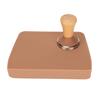 2Pcs Coffee Tamp Mat Integrated Silicone Coffee 90 Degree Corner Tampering Mat with Tamper Brown